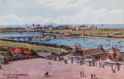 The Lake and Floral Bridge, Southport by Alfred Robert Quinton